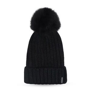 GORSKI Black Knit Hat with Pom Pom